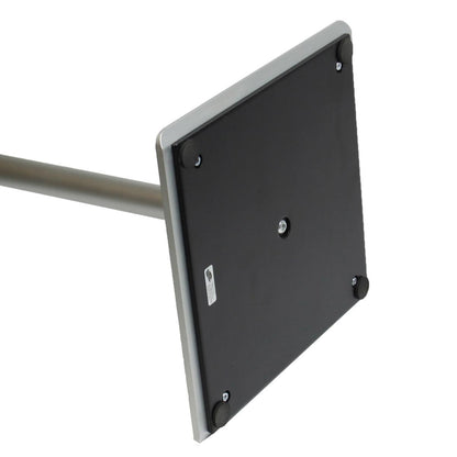 Square display base with metal pole for trade show and exhibition info stands