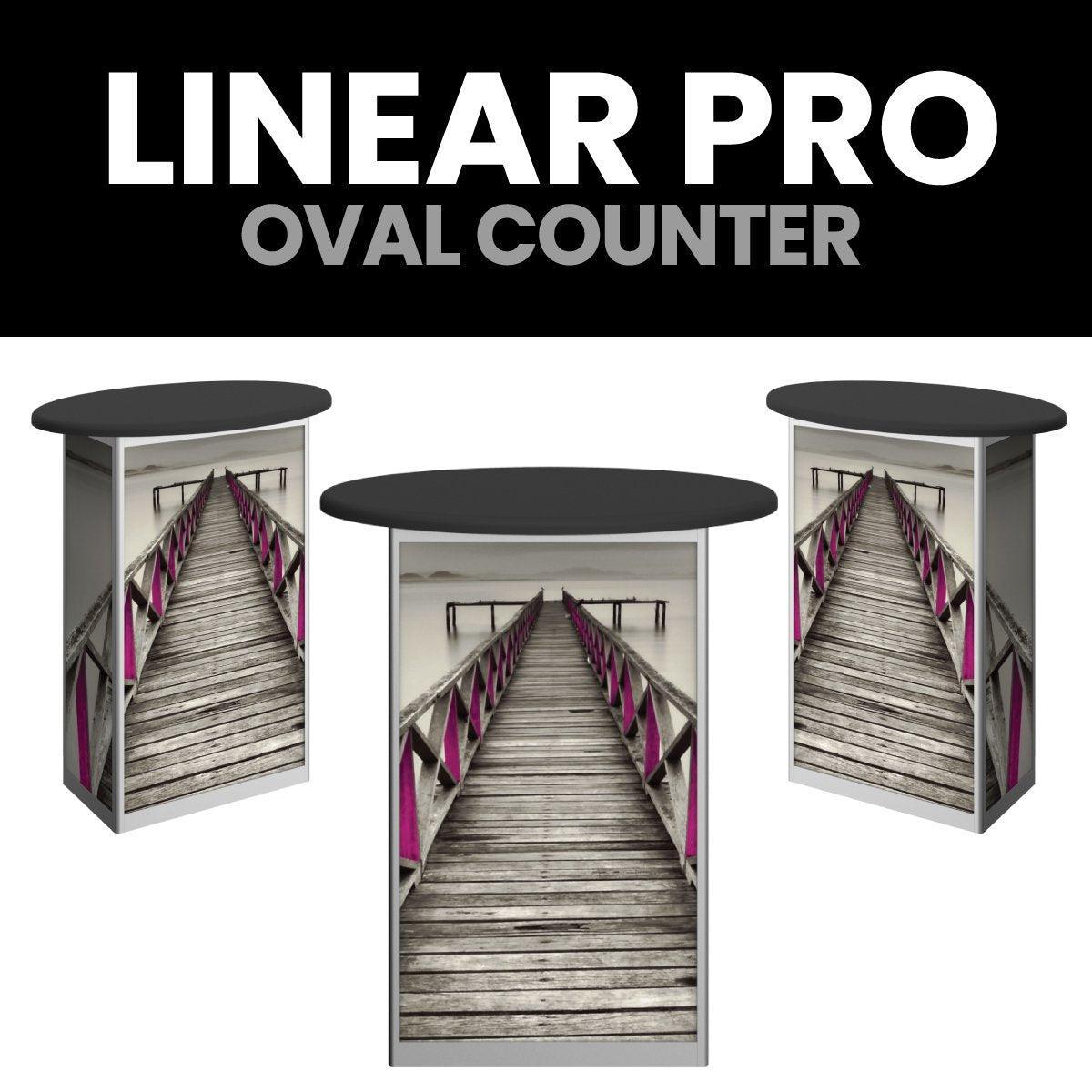 Linear Pro Oval Counter - TradeShowPlus