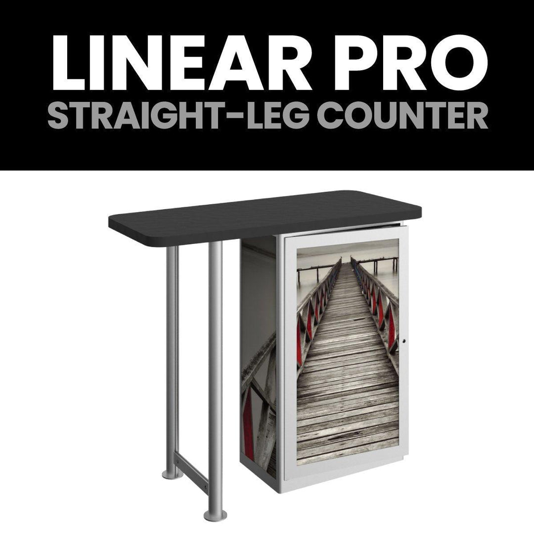 Linear Pro Straight-Leg Counter - TradeShowPlus