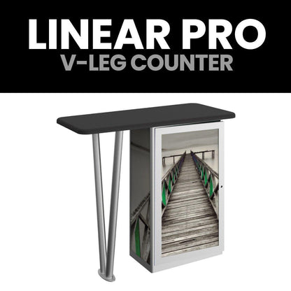 Linear Pro V-Leg Counter - TradeShowPlus