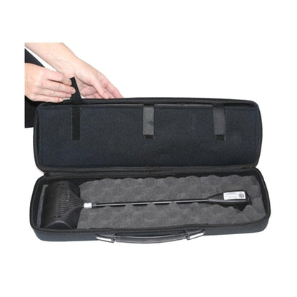 Protective carrying case with foam insert for secure transport of exhibition and trade show equipment