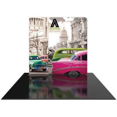 10ft modulate trade show display with classic car graphics and real estate branding for exhibitions