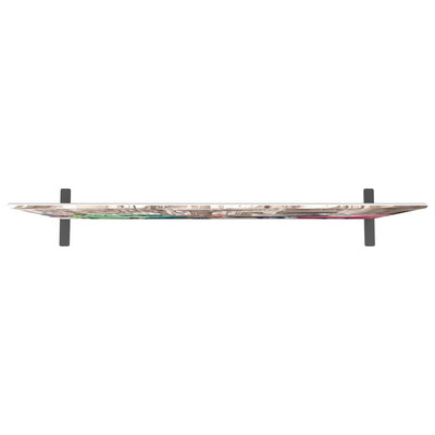 Slim trade show display panel with supporting legs for exhibitions and special event setups