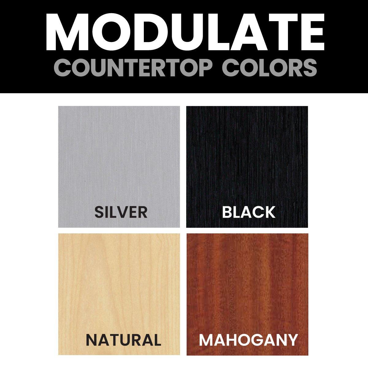 Modulate countertop surface options for trade show displays with four texture samples