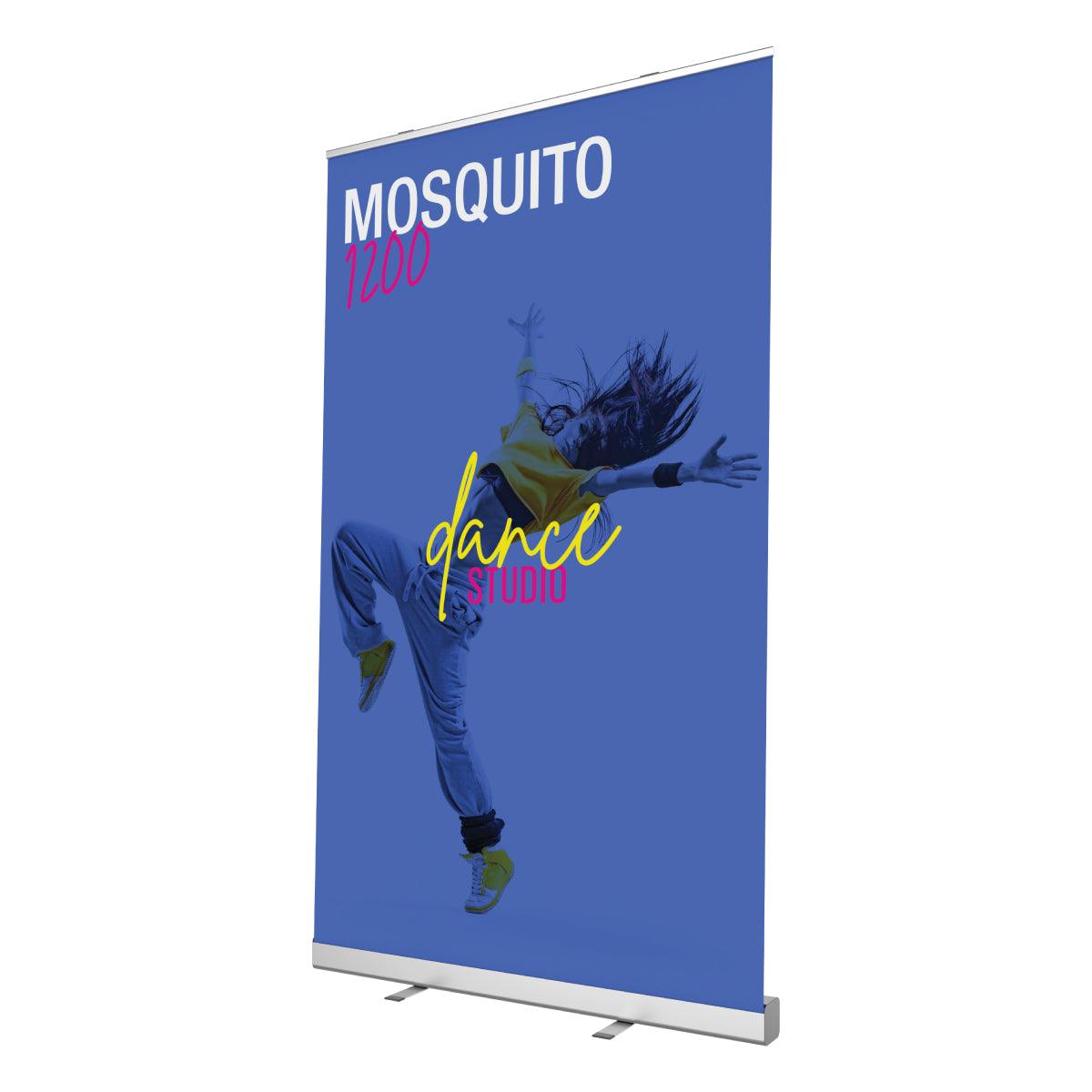 Mosquito 1200 banner stand showcasing dance studio design for trade shows and exhibitions