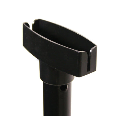 Trade show sign holder attachment designed to secure signage on display stands for exhibitions and events