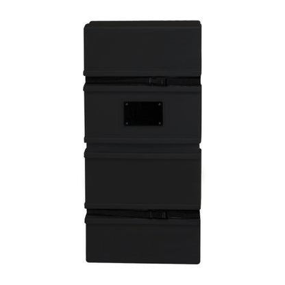 Compact accessory shipping case for trade shows and exhibitions with secure latch closures