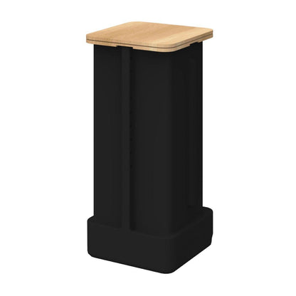 Compact trade show podium counter with a sturdy base and smooth tabletop for exhibitions and events