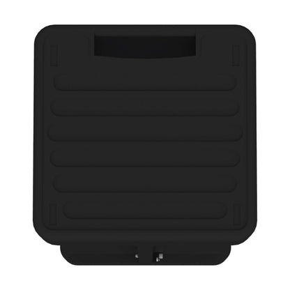 Expandable shipping case for trade shows and exhibitions with sturdy handle and secure latch