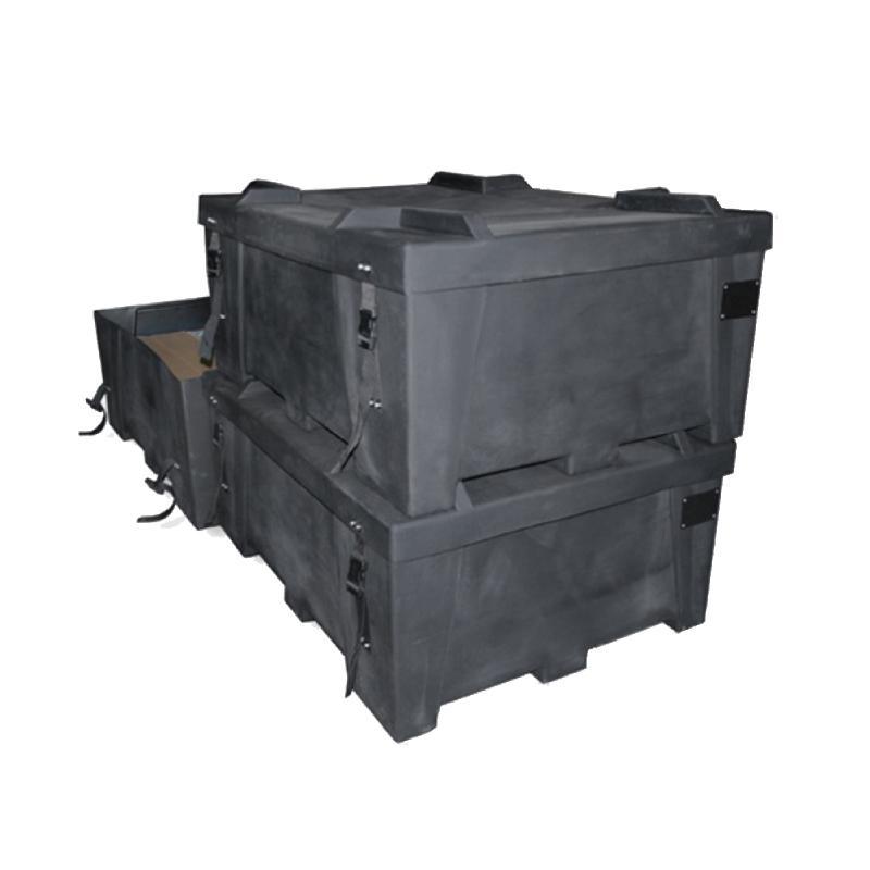 stacked durable shipping cases designed for transporting trade show and exhibition materials