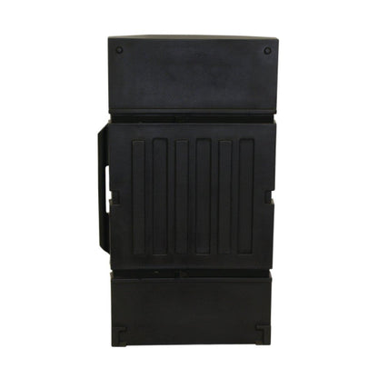 Durable shipping case with handle designed for trade shows, exhibitions, and special event transport