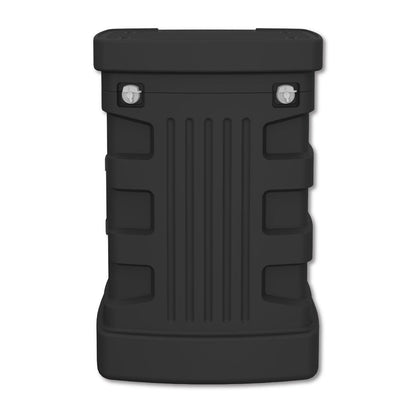 Portable trade show counter case with locking latches for exhibitions and special events