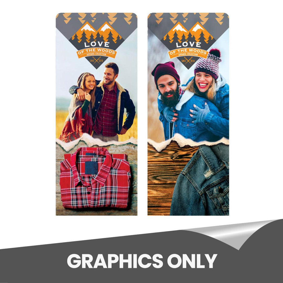 One Choice 3ft Double Sided Fabric Display (Graphic Only) - TradeShowPlus