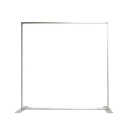 8ft single-sided fabric display frame for trade shows and exhibitions with a lightweight metal structure