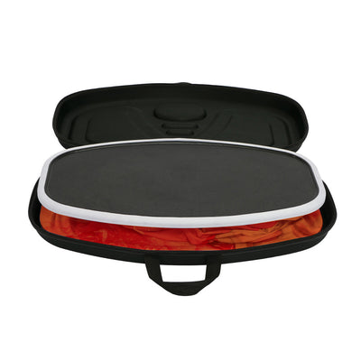 portable pop-up counter case with folded graphic for trade shows and exhibitions