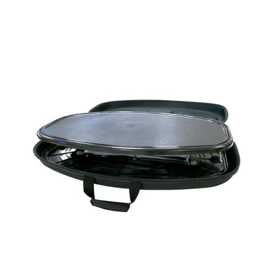 Portable folding table with carrying case for trade shows and special events