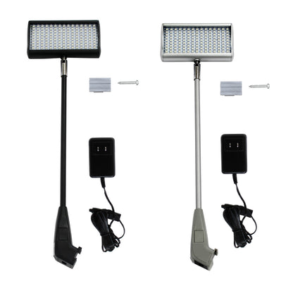 LED lights with mounting hardware and power adapters for trade shows, exhibitions, and special events