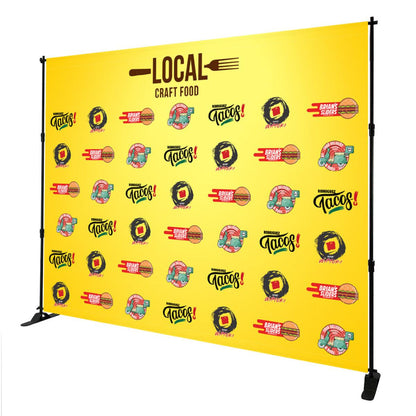 10ft trade show backwall display with Local Craft Food branding for exhibitions and events