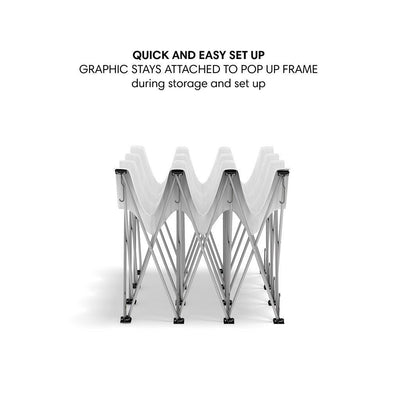 Pop up frame display system with quick setup for trade shows and exhibitions