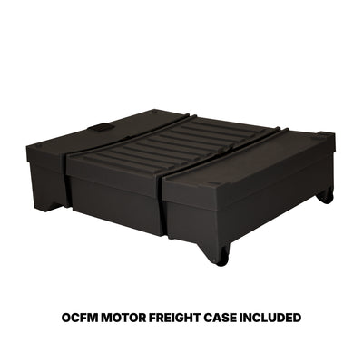 Motor freight case with wheels for secure transport at trade shows and exhibitions