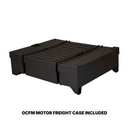 Motor freight case with wheels for secure transport at trade shows and exhibitions