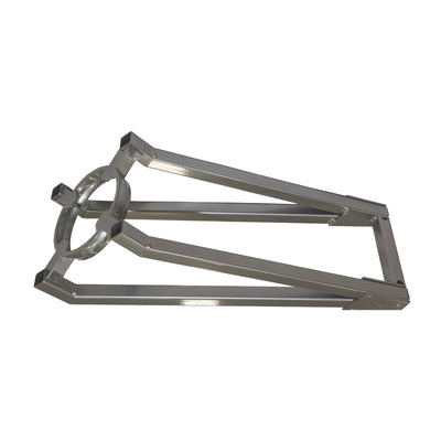 Aluminum truss base frame for supporting structures at trade shows and exhibitions