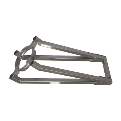 Aluminum truss base frame for supporting structures at trade shows and exhibitions