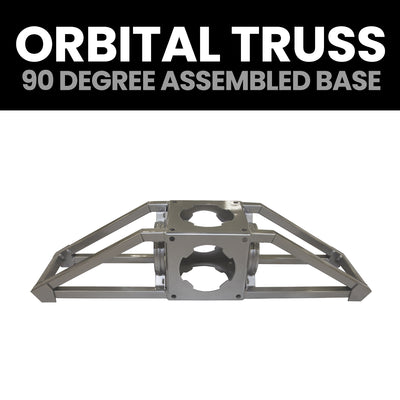 Orbital truss 90 degree assembled base for modular trade show and exhibition structures