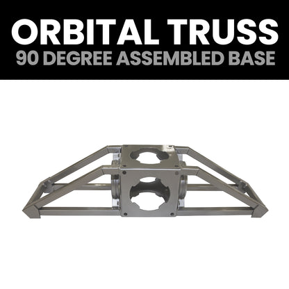 Orbital truss 90 degree assembled base for modular trade show and exhibition structures