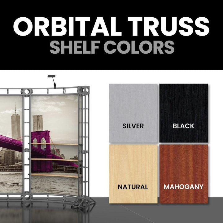 Orbital Truss Curved Shelf - TradeShowPlus