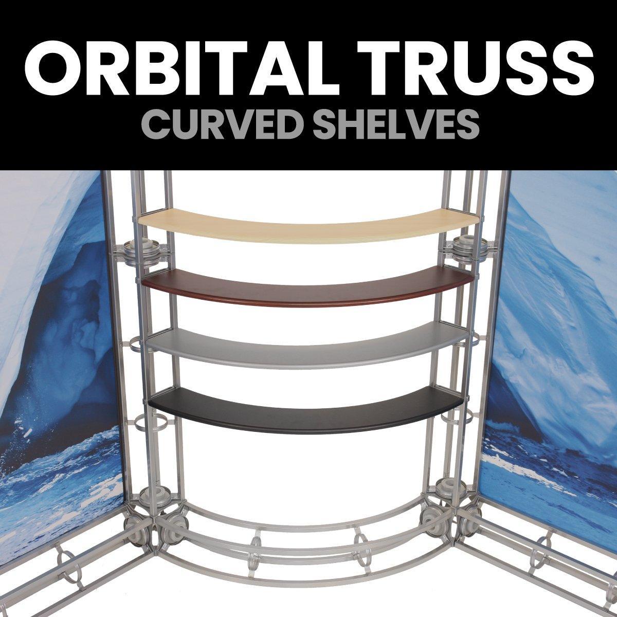 Orbital Truss Curved Shelf - TradeShowPlus