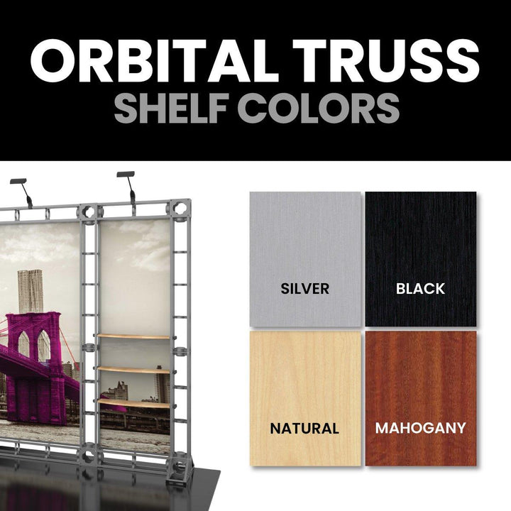 Orbital Truss Straight Shelf - TradeShowPlus