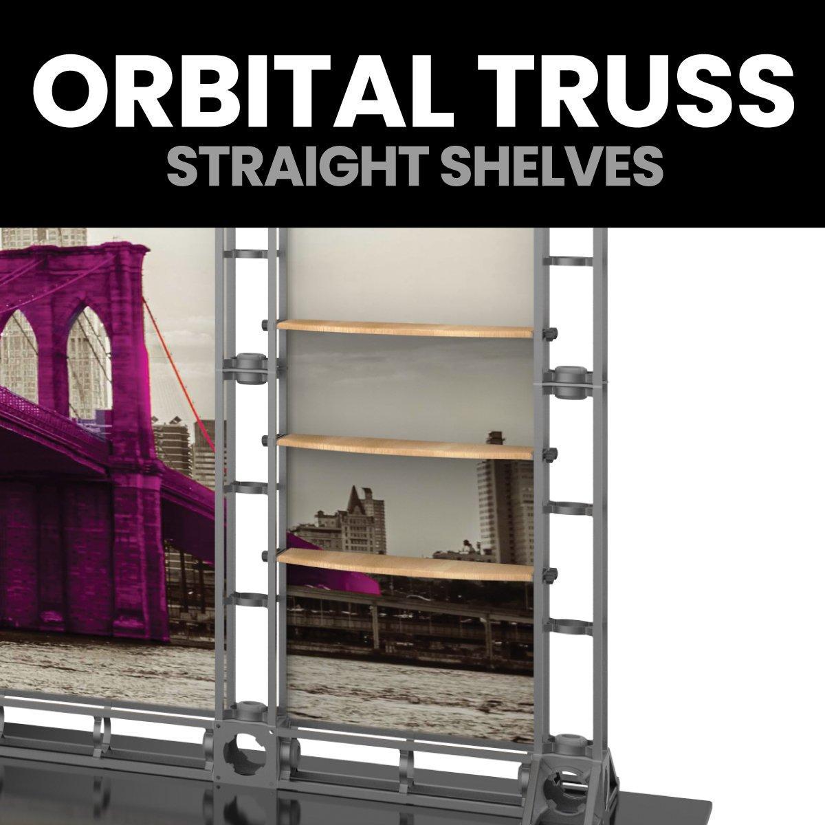 Orbital Truss Straight Shelf - TradeShowPlus