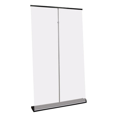 Retractable banner stand display for trade shows and exhibitions with adjustable support pole