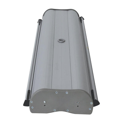 Double-sided banner stand base for trade shows and exhibitions with sturdy aluminum construction