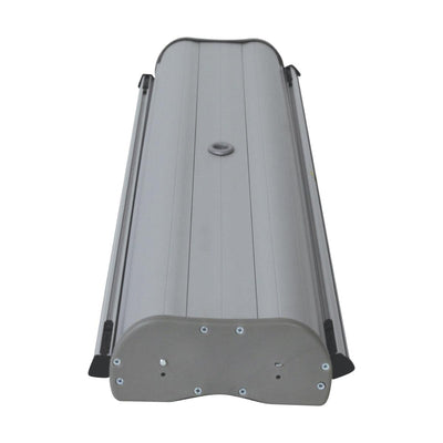 Retractable double-sided banner stand base for trade shows and exhibitions