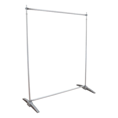 Adjustable frame banner stand designed for trade shows, exhibitions, and special event displays