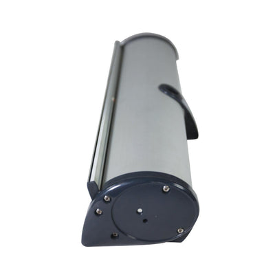 Compact retractable banner stand base for trade shows and special event displays