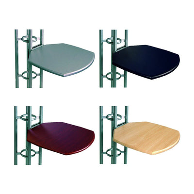 Modular tabletop attachments mounted on metal truss structures for trade shows and exhibition displays