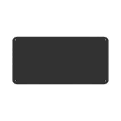 Rectangular trade show popup bar counter with rounded corners and corner fasteners for exhibitions