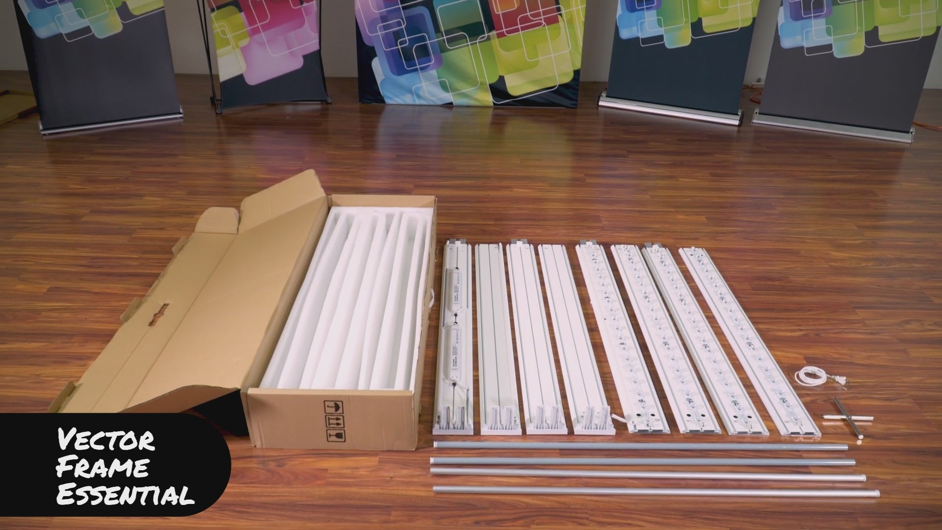 Load video: Orbus Vector Frame Essential Light Box Displays