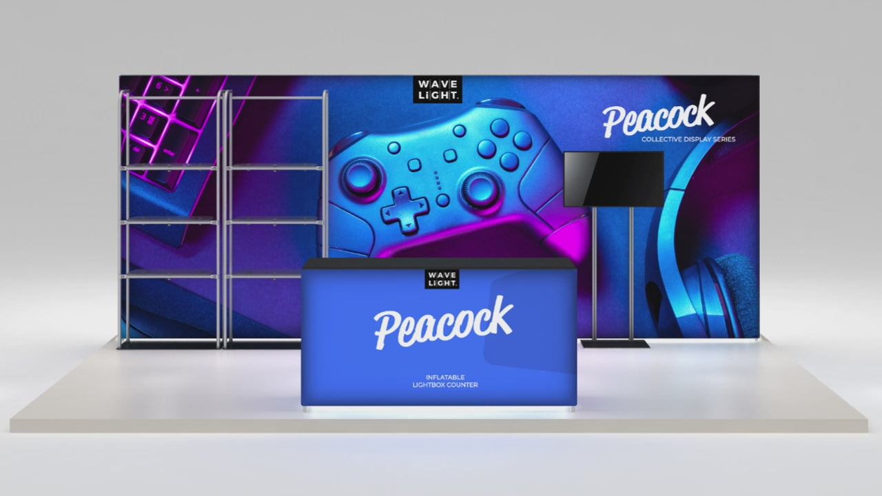 Waveline Peacock 10x20 Inline Display