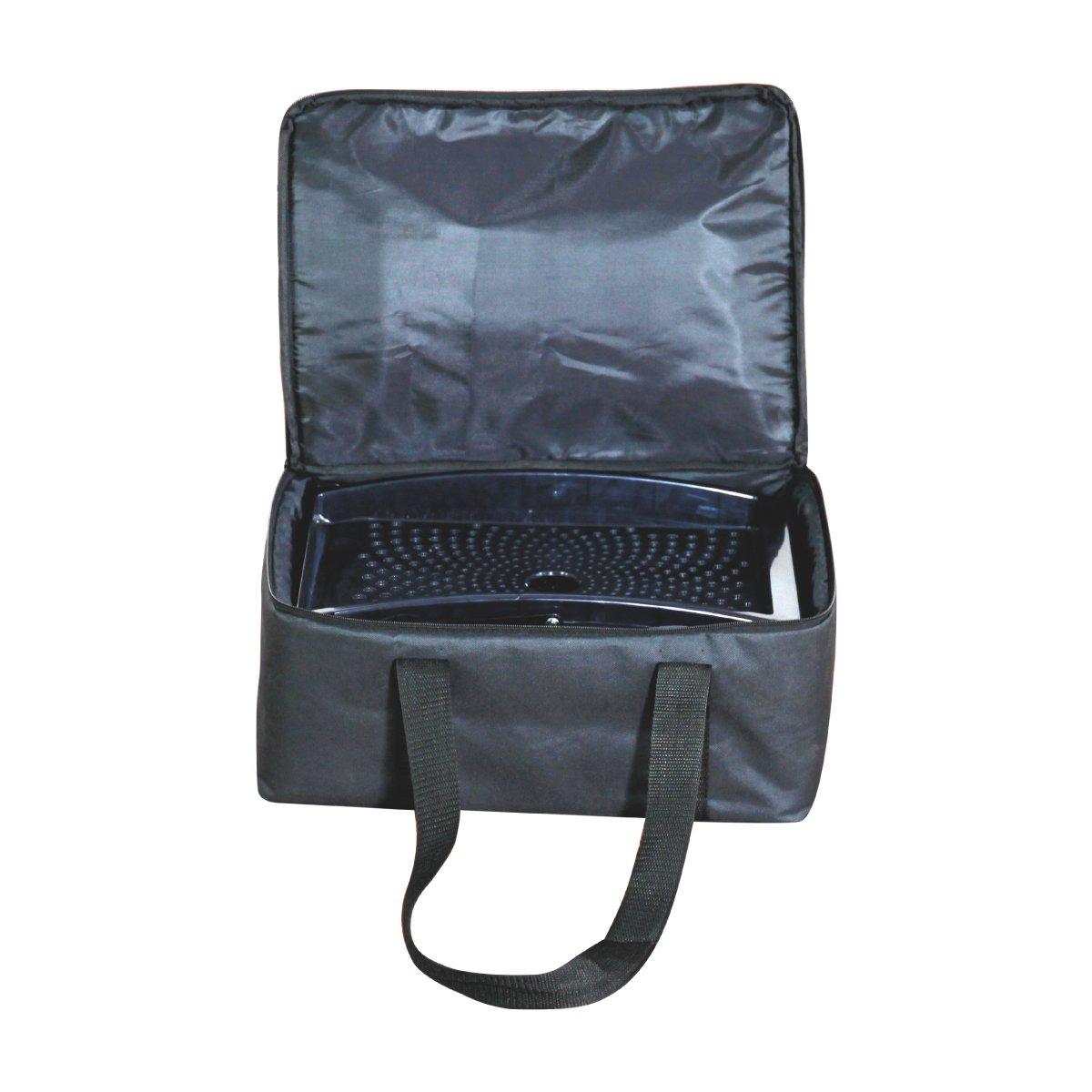 Durable carrying case with handles, designed for transporting trade show and exhibition equipment