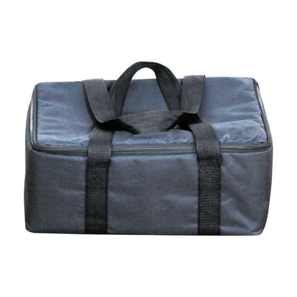 Compact padded carrying case with sturdy handles for trade shows and event equipment transport