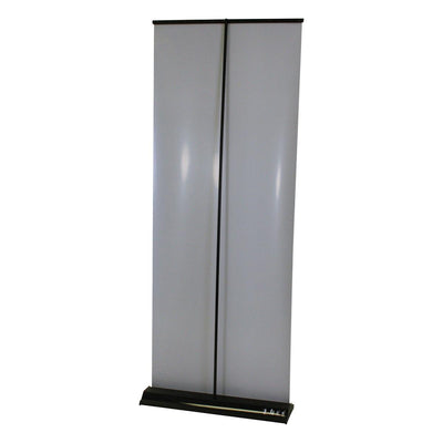 Retractable banner stand with blank display for trade shows and special events