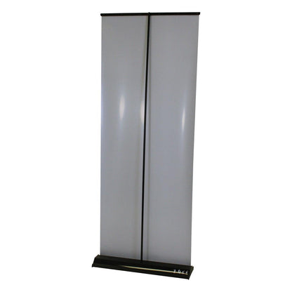 Retractable banner stand with blank display for trade shows and special events