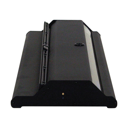 Retracted roll-up banner stand base for trade shows, exhibitions, and special events display