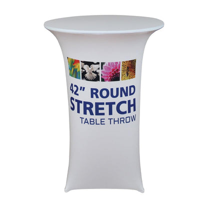 42 inch round stretch table throw for trade shows and special event displays