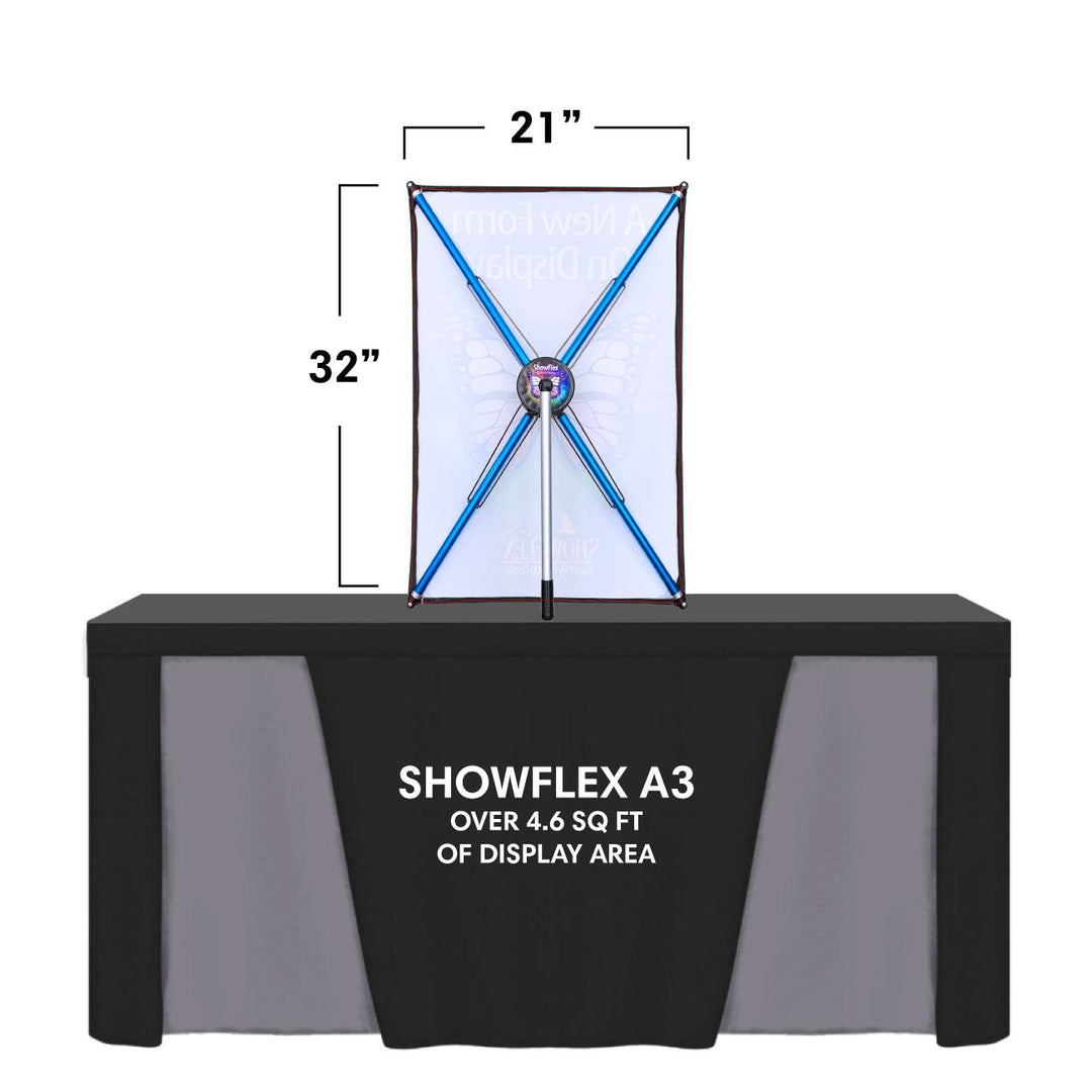 ShowFlex A3 Tabletop Display (21"w x 32"h) - TradeShowPlus