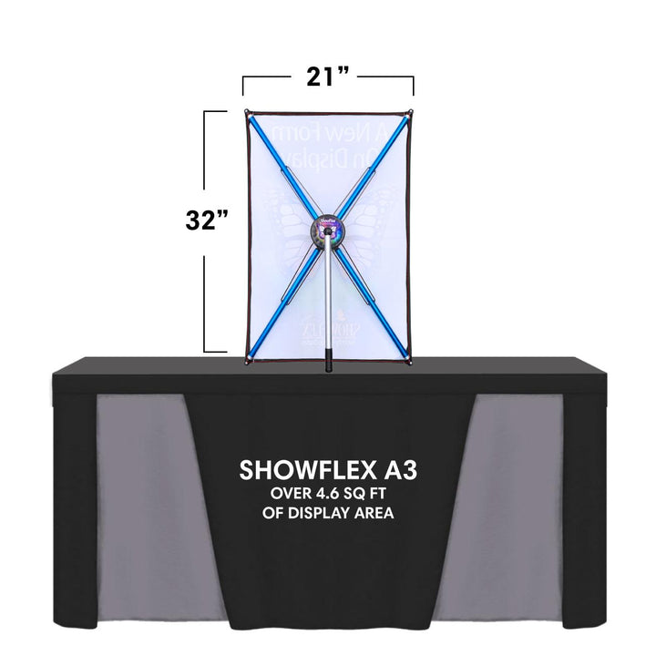 ShowFlex A3 Tabletop Display (21"w x 32"h) - TradeShowPlus